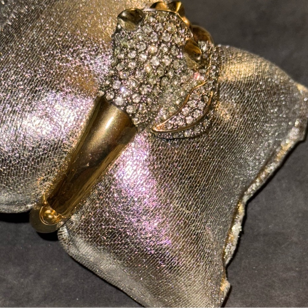 MOV WIFE VTG Gold Pave Crystal Panther Bracelet - Picture 10 of 17